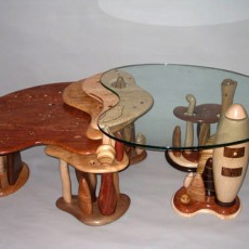 Steven Spiro, Wood Artist, Furniture, Inlay, coffee table