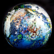 Glass, Artist, Josh Simpson, Primavera Gallery, Ojai, CA, Mega Planet