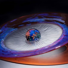 Glass, Artist, Josh Simpson, Primavera Gallery, Ojai, CA, Mega Planets, Saturn Platter