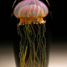 Glass, Artist, glassblower, Richard Satava, Jelly Fish, Primavera Gallery, Ojai, CA